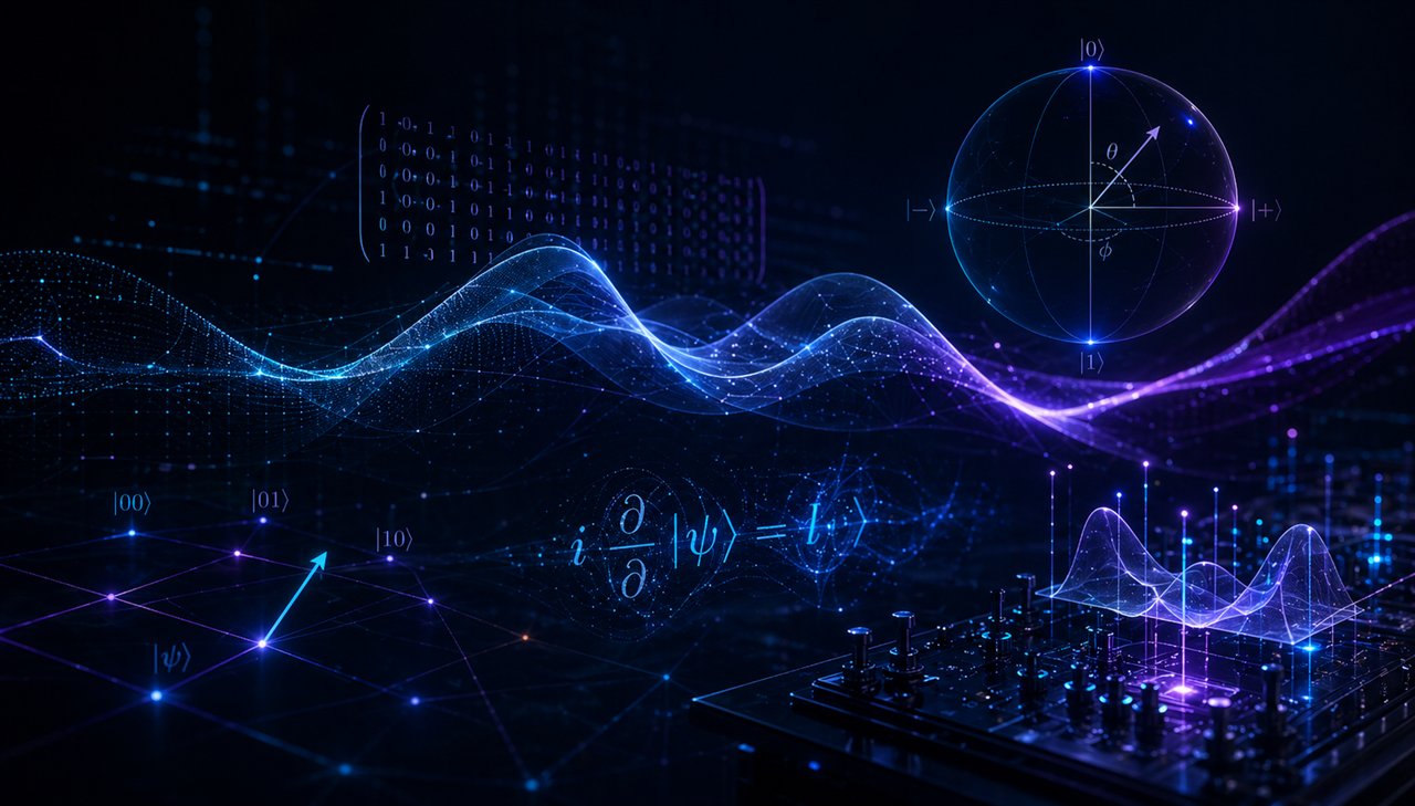 Abstract quantum and nuclear physics visualization